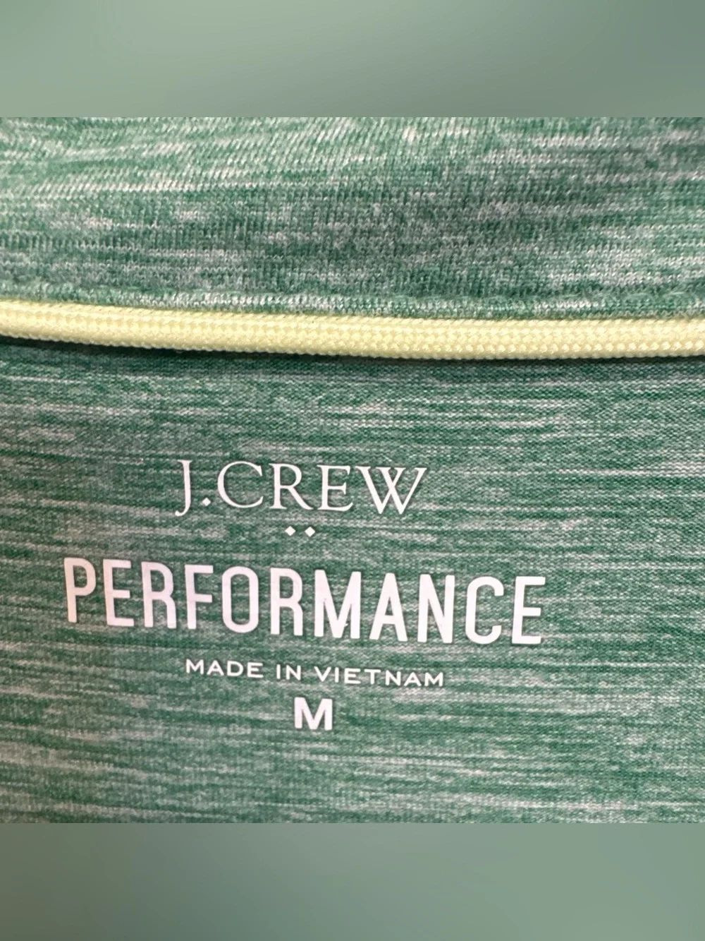 J. Crew Heathered Sage Green Performance Polo